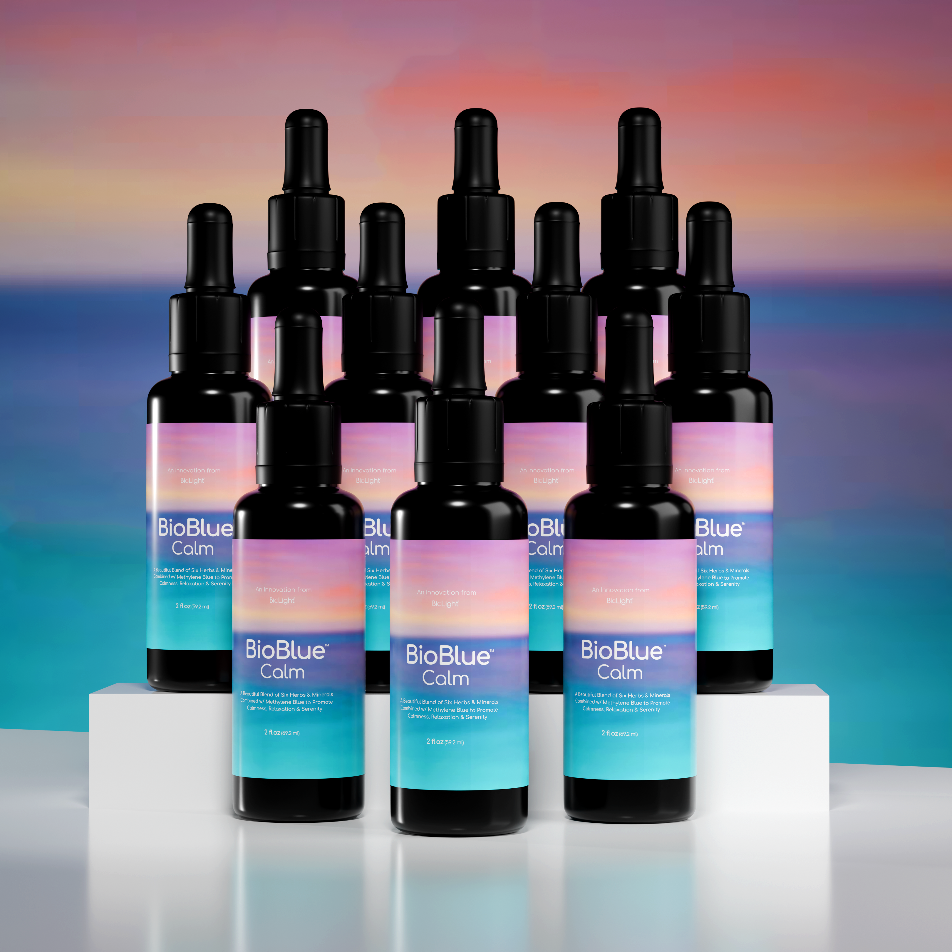 BioBlue Calm: Methylene Blue for Sleep & Relaxation with Calming Herbal Blend - USP Grade