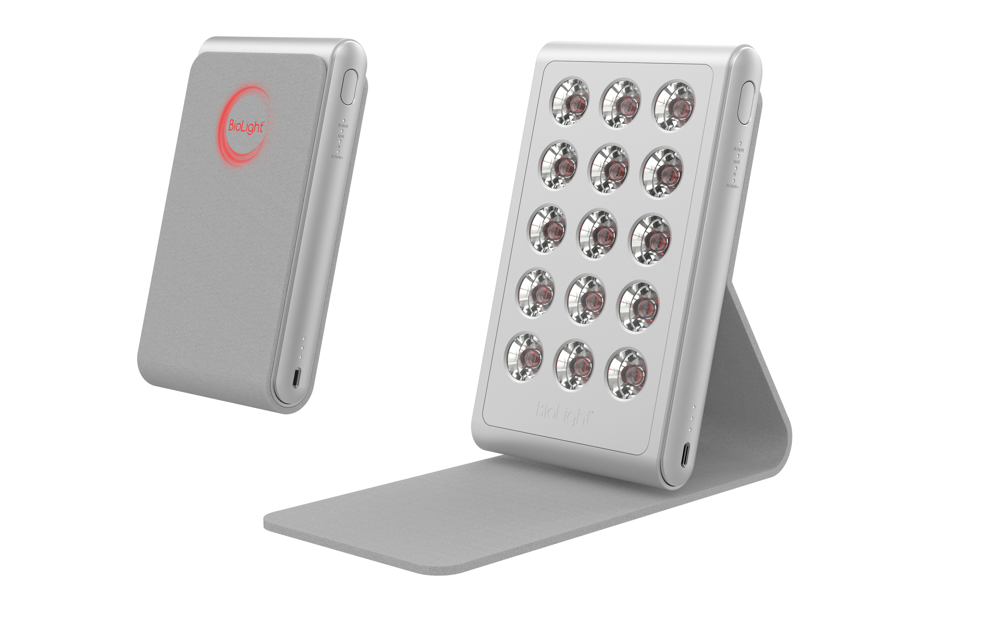 Close-up view of BioLight Shine's advanced LED technology illustrating the 15 LED lights that provide enhanced light therapy.
