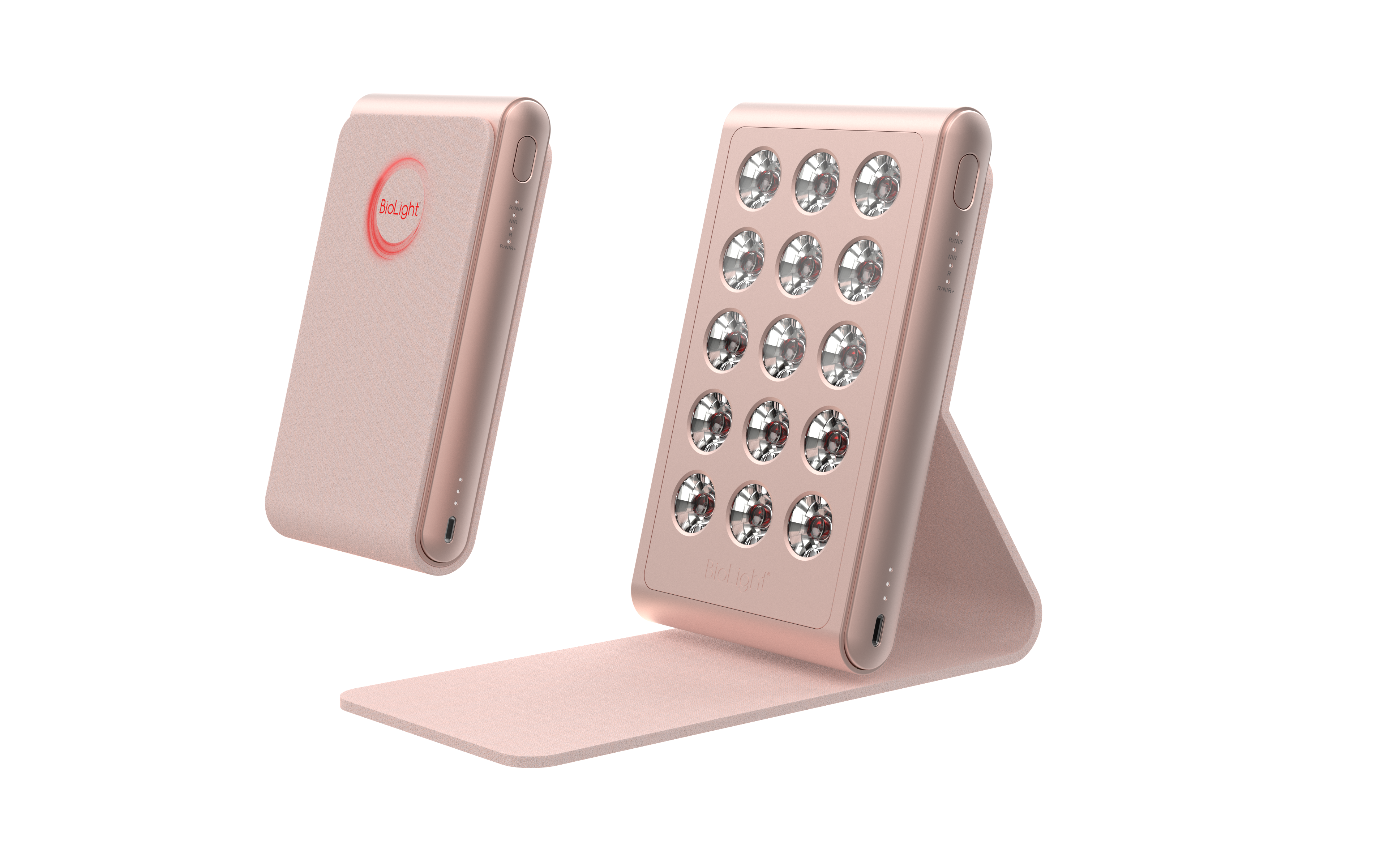 BioLight Shine device displaying the upgraded dual LED technology which emits both red and near-infrared light.