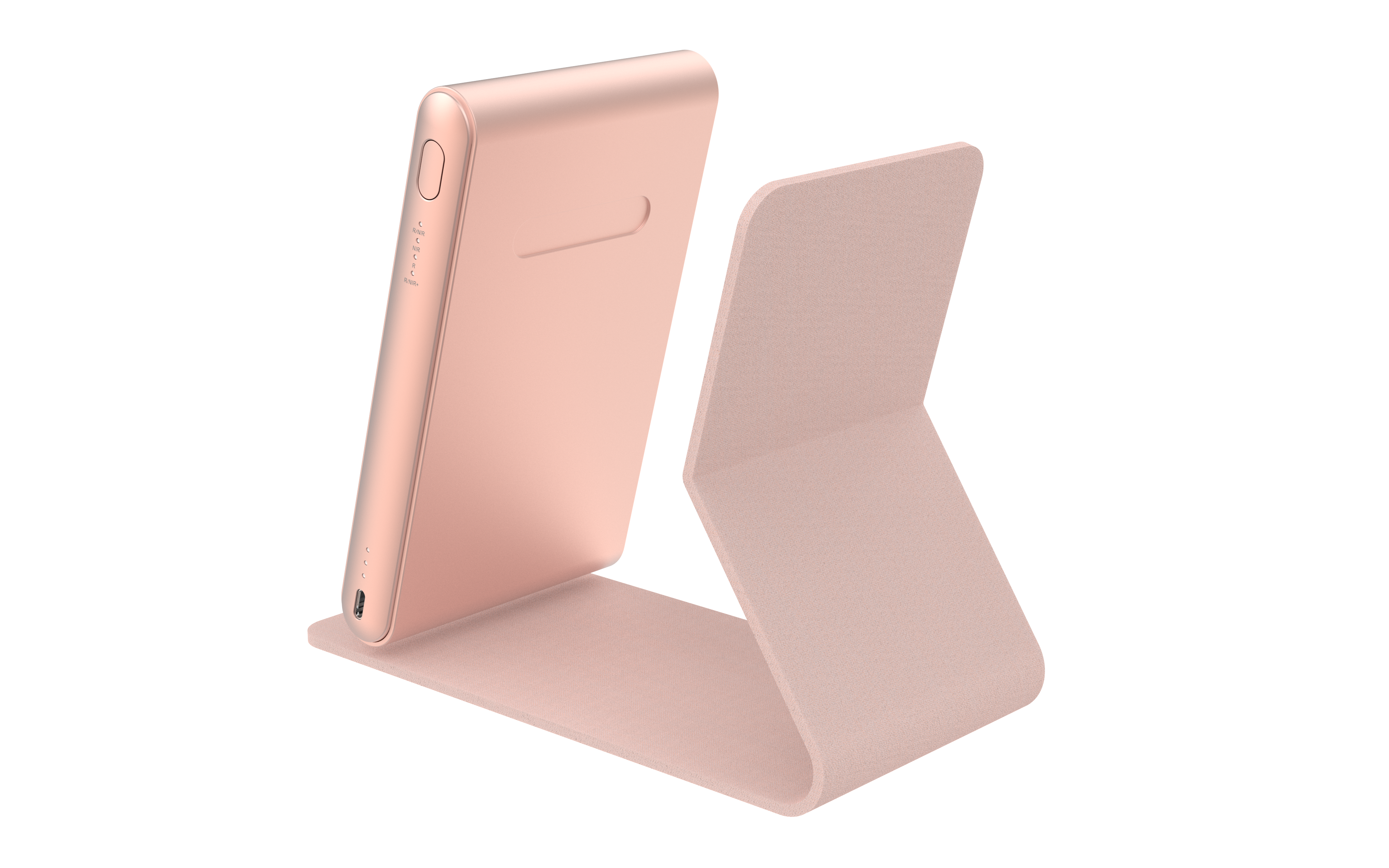 Setting up the BioLight Shine device with the magnetic sleeve, perfect for on-the-go light therapy.