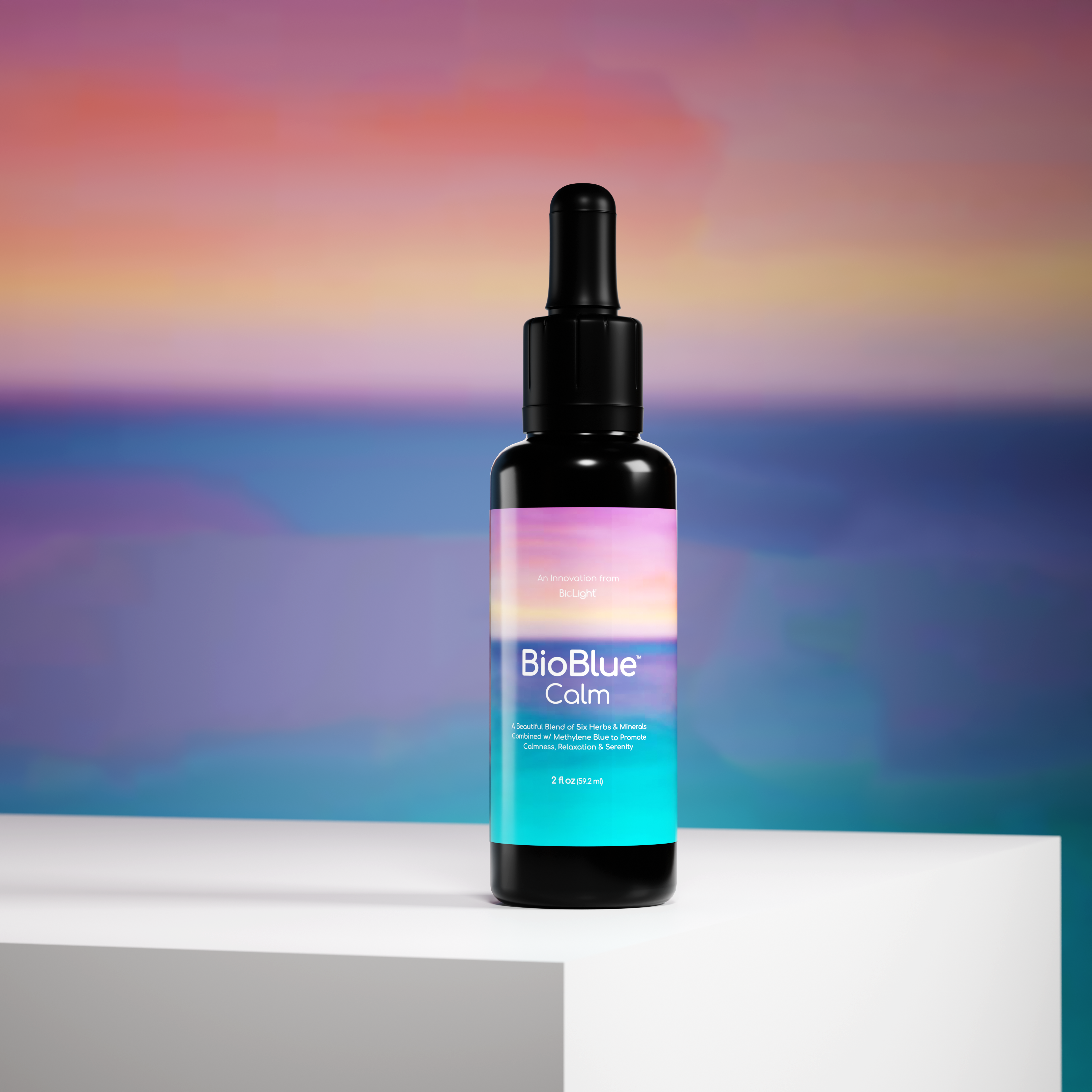 BioBlue Calm: Methylene Blue for Sleep & Relaxation with Calming Herbal Blend - USP Grade