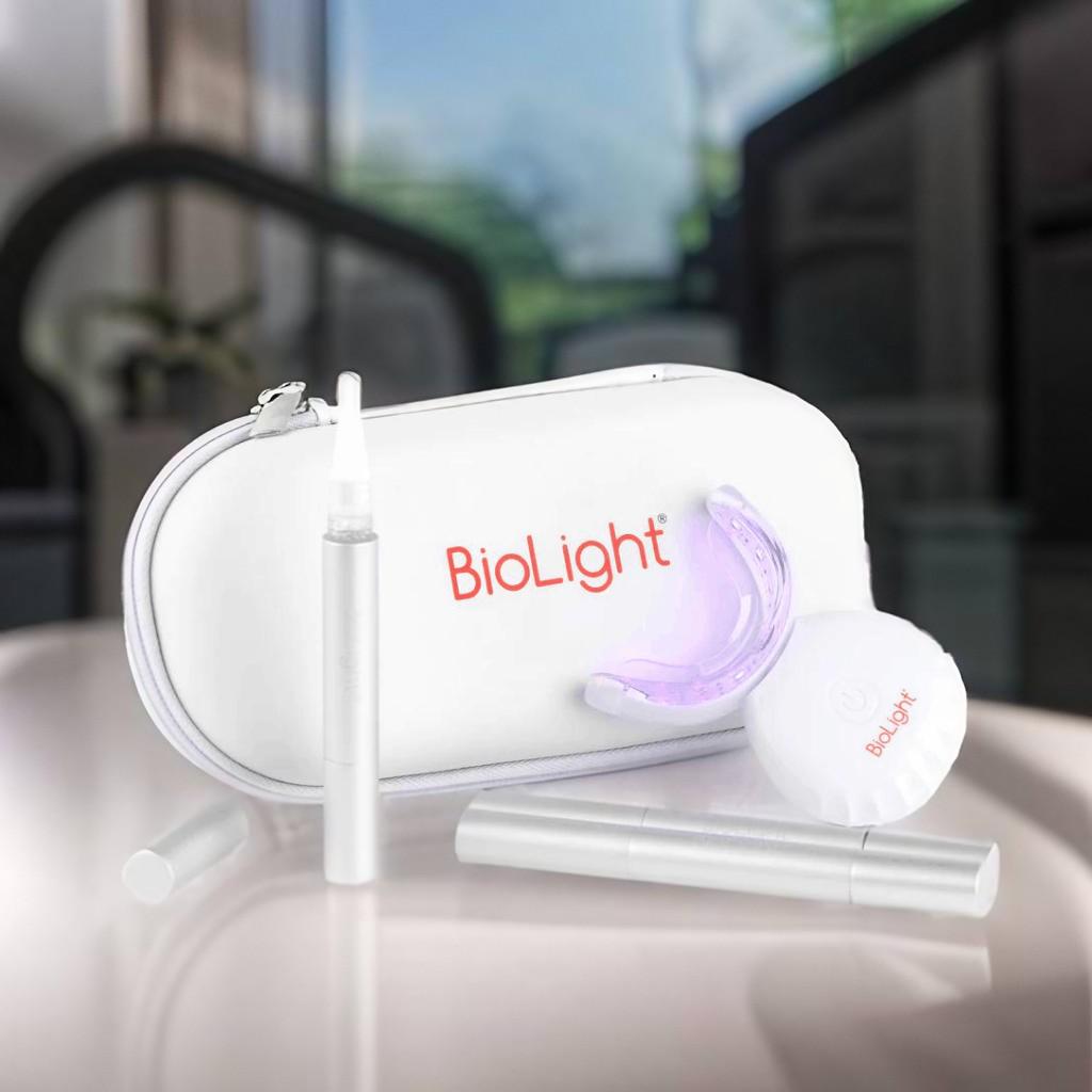 Guardian+ Oral Device by BioLight showcasing its innovative blue and red/NIR light technology for effective teeth whitening and oral health benefits.