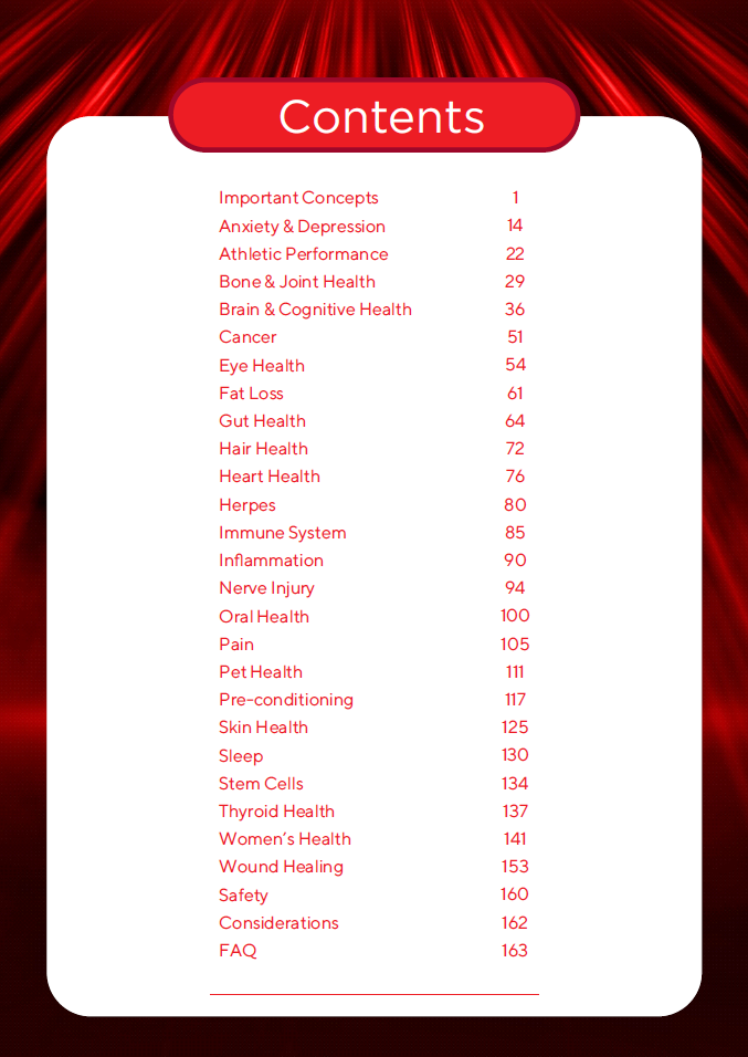 Red Light Therapy Treatment Protocols (Lifetime Subscription)