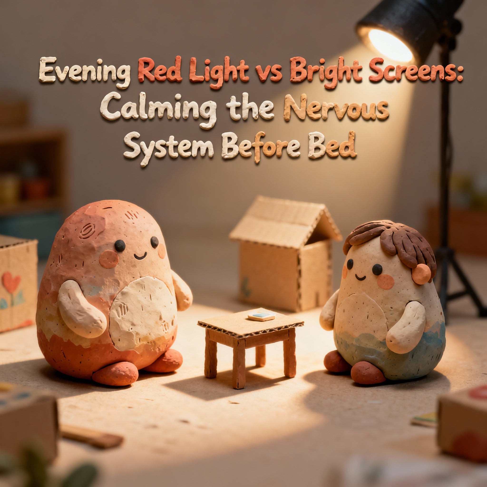 Evening Red Light vs Bright Screens