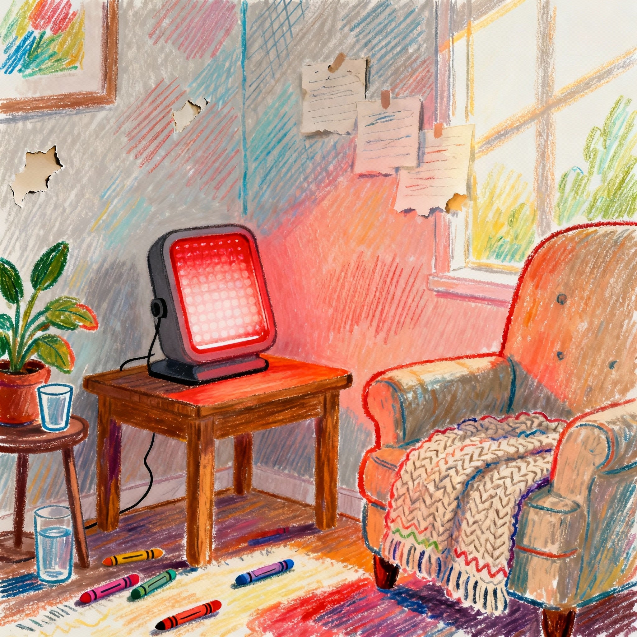 Home Red Light Therapy Corner Setup