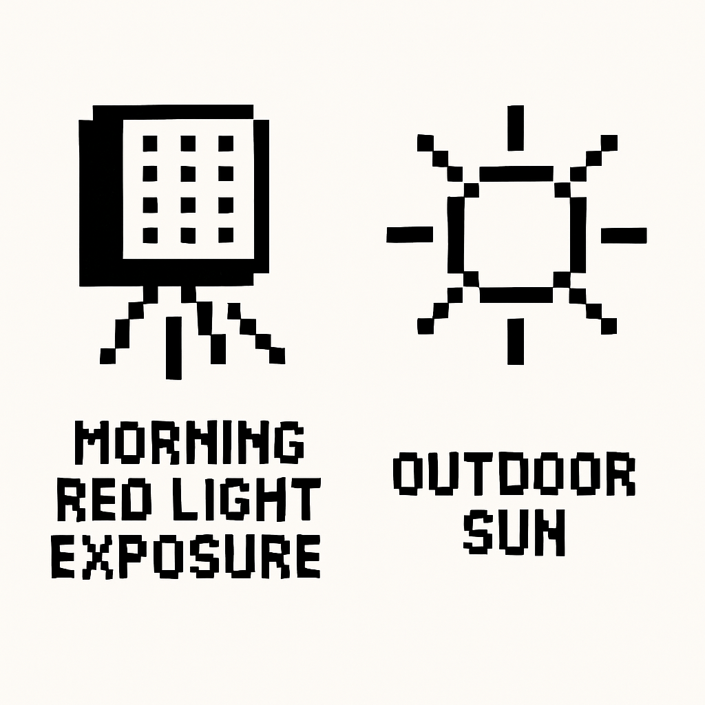 Morning Red Light vs Outdoor Sunlight