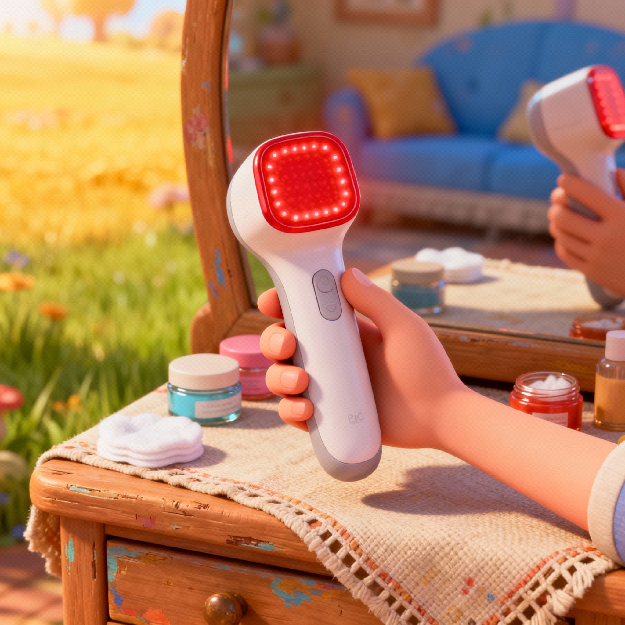 At Home Red Light Facials With Handheld Devices