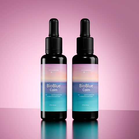 BioBlue Calm: Methylene Blue for Relaxation & Sleep w/ Litewater Deuterium-Depleted Water | Calming Herbal & Mineral Blend | 1% Solution, USP Grade
