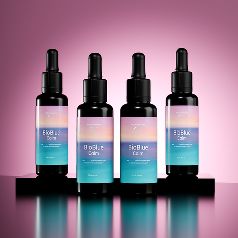 BioBlue Calm: Methylene Blue for Relaxation & Sleep w/ Litewater Deuterium-Depleted Water | Calming Herbal & Mineral Blend | 1% Solution, USP Grade