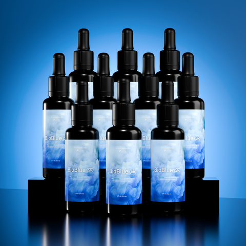 BioBlue (SR): 50/50 Blend | Sustained Release Mitochondrial Support | Made w/ Litewater Deuterium-Depleted Water | 1% Solution, USP Grade