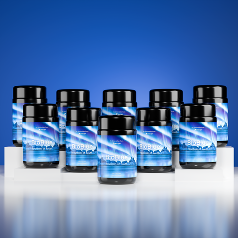 BioBlue Fountain of Youth Supplement | Mitochondrial Support with Methylene Blue & Mushrooms | Red Light Therapy Enhancer