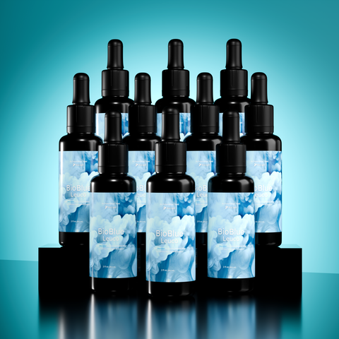 BioBlue Leuco: Rapidly-Absorbed Leucomethylene Blue w/ Litewater Deuterium-Depleted Water | Enhanced Brain & Mitochondrial Support | 1% Solution, USP Grade