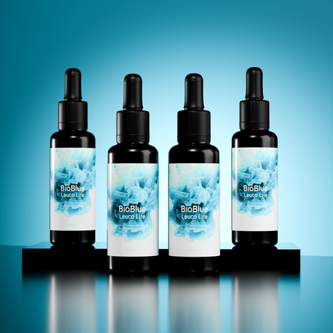 BioBlue Leuco Lite: Rapidly Absorbed Leucomethylene Blue w/ Litewater (Deuterium-Depleted Water) for Enhanced Brain & Mitochondrial Support | Wellness & Longevity Supplement | 1% Solution, USP Grade