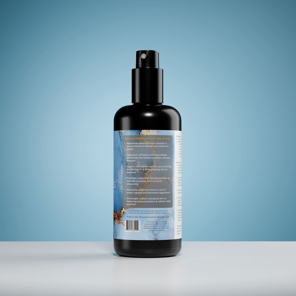 BioMinerals Mist: Rejuvenating Skincare | Bioactive Mineral Hydration | Fulvic Acid, Humic Acid & Marine Minerals | 4 fl oz | 30-Day Supply