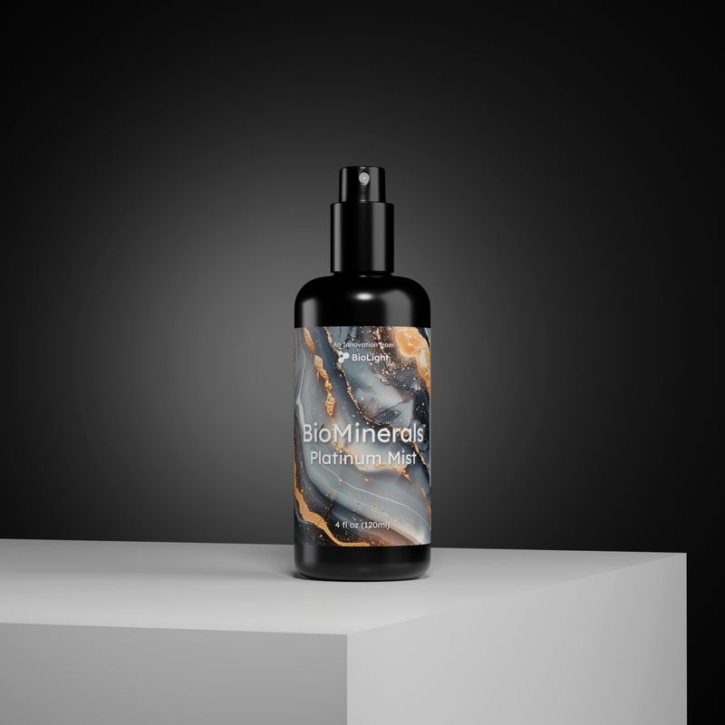 BioMinerals Platinum Mist: Anti-Aging Skincare | Bioactive Mineral Hydration | Colloidal Platinum, Litewater, Silica | 4 fl oz | 30-Day Supply