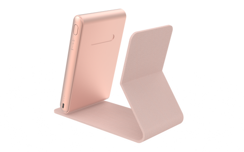 Setting up the BioLight Shine device with the magnetic sleeve, perfect for on-the-go light therapy.