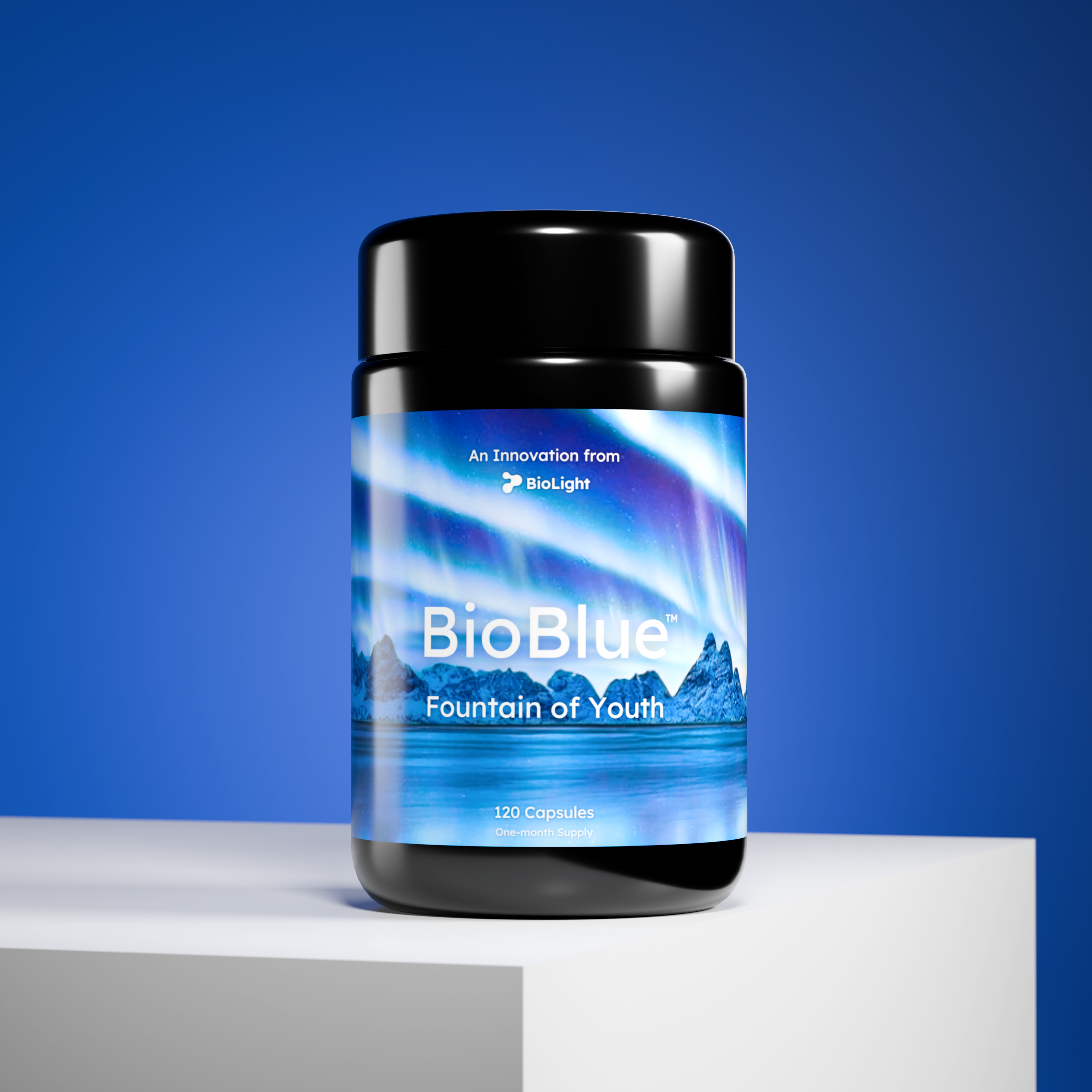 BioBlue Fountain of Youth Supplement | Mitochondrial Support with Methylene Blue & Mushrooms | Red Light Therapy Enhancer