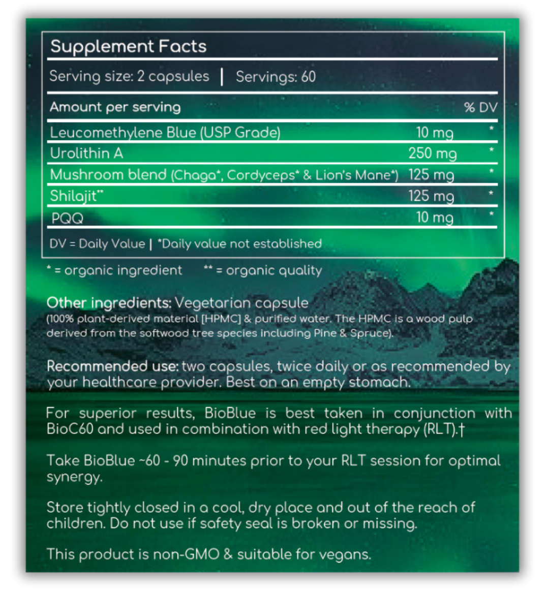 BioBlue Fountain of Youth Leuco Supplement | Advanced Mitochondrial Support & Energy Boosting Formula