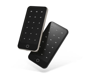 The Glow handheld device, slim and portable, ideal for on-the-go treatments by BioLight.