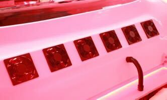 BioLight Apex System cooling fan vents — active thermal management