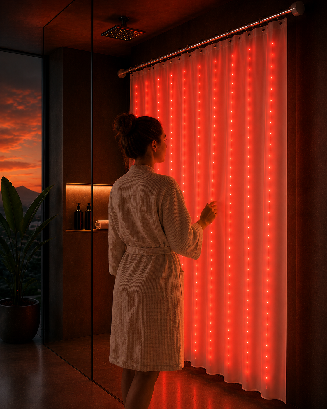 Luméra | Red Light Therapy Shower Curtain | Core & Deluxe Models