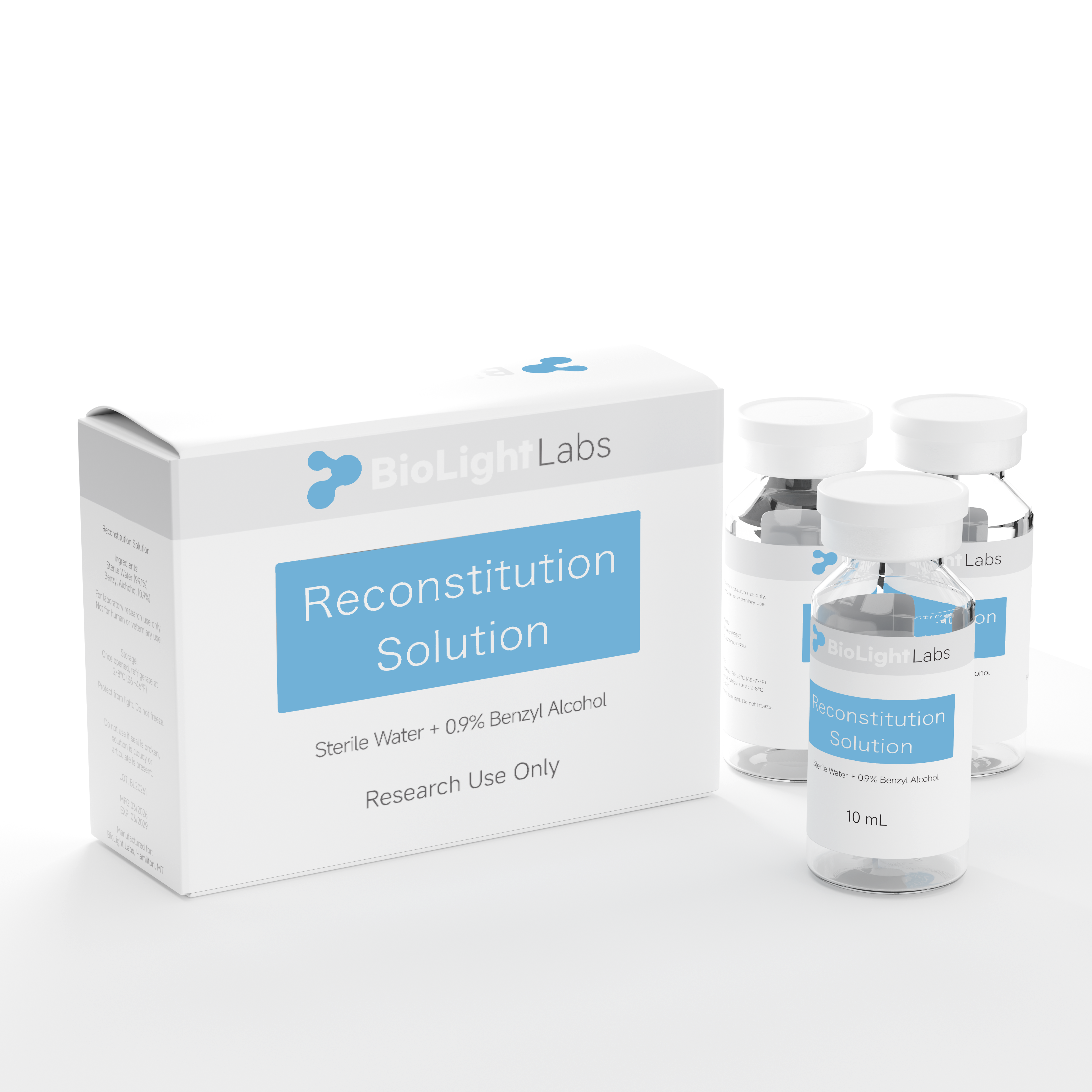 Reconstitution Solution | Sterile Water + 0.9% Benzyl Alcohol | 10-mL Vials