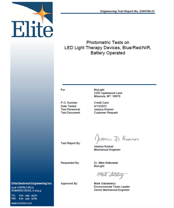 Glow handheld device representing innovative technology from BioLight.