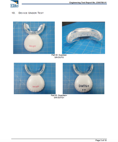 Profile view of Guardian+ Oral Device by BioLight demonstrating its efficient design for effective oral health treatments.