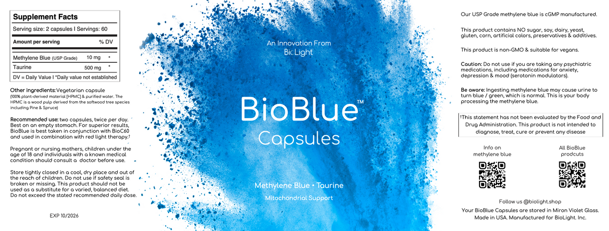 BioBlue Capsules | Methylene Blue Supplement - Support Brain Health