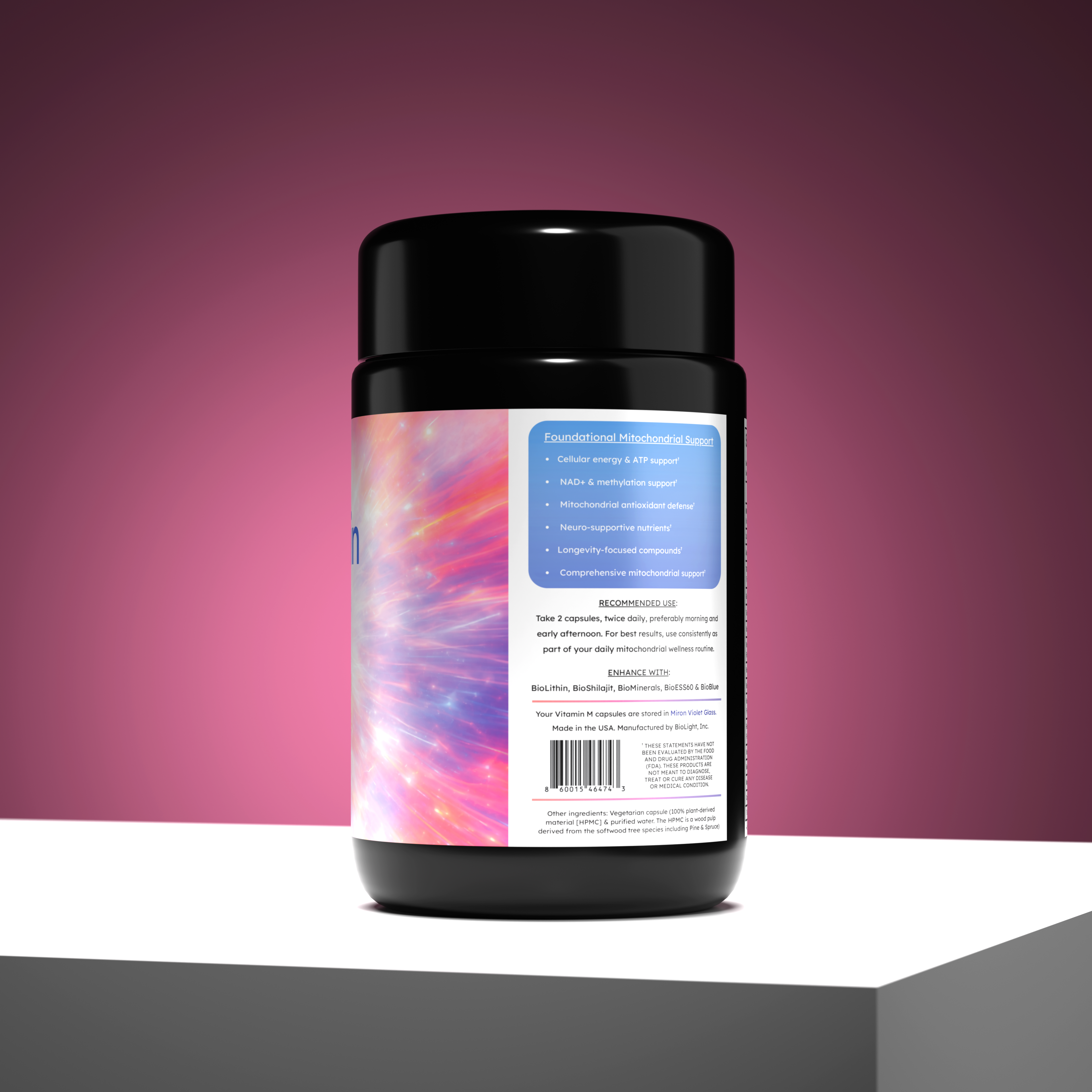 Vitamin M | Foundational Mitochondrial Wellness Supplement | NMN, CoQ10, TMG, Alpha Lipoic Acid, Vitamin B Complex