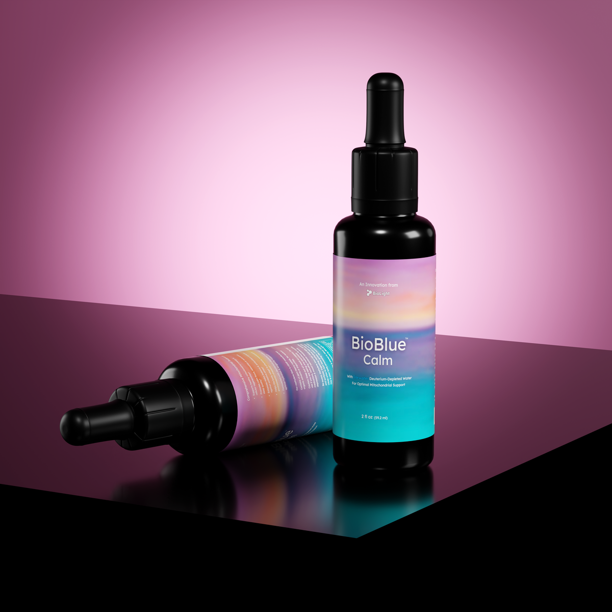 BioBlue Calm: Methylene Blue for Relaxation & Sleep w/ Litewater Deuterium-Depleted Water | Calming Herbal & Mineral Blend | 1% Solution, USP Grade