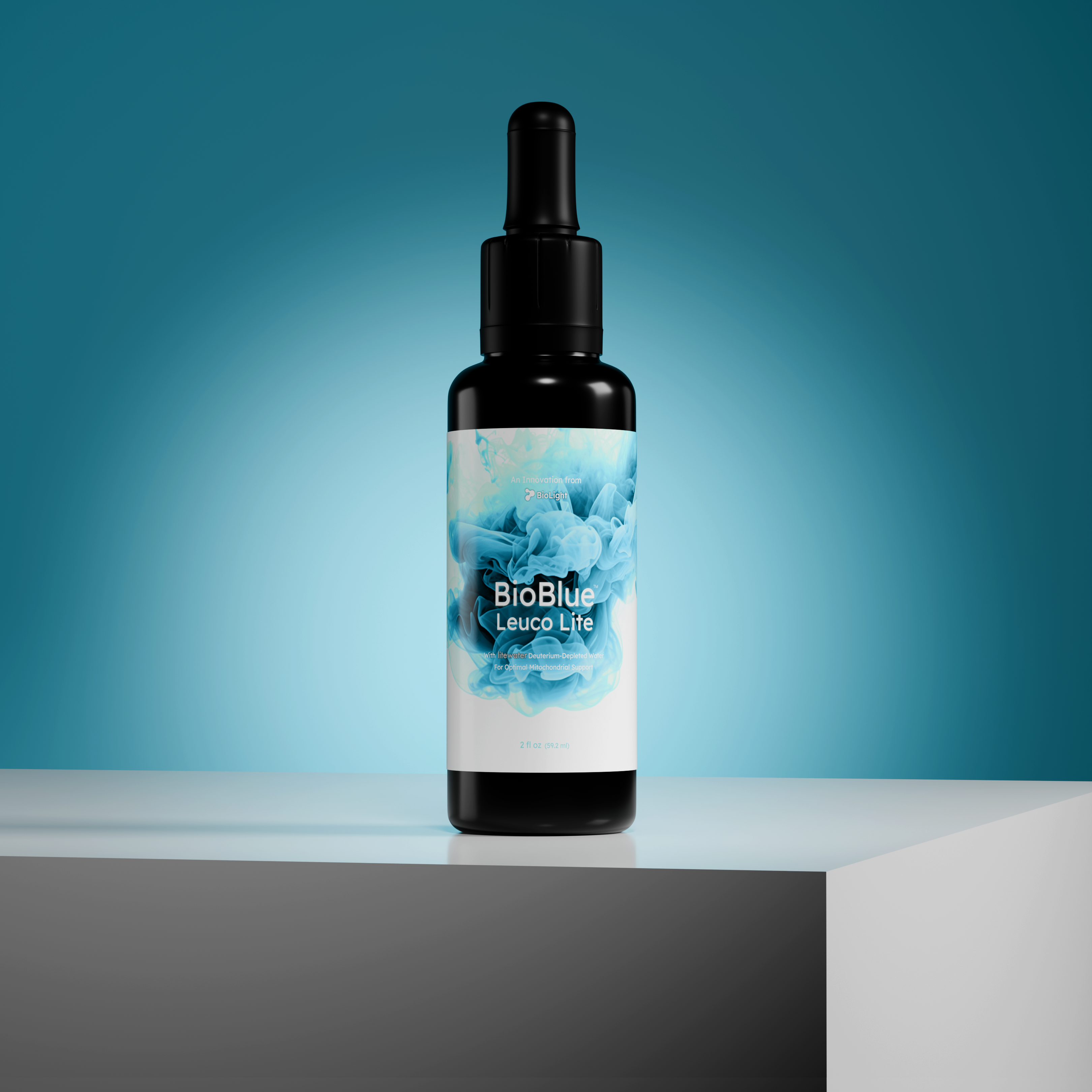 BioBlue Leuco Lite: Rapidly Absorbed Leucomethylene Blue w/ Litewater (Deuterium-Depleted Water) for Enhanced Brain & Mitochondrial Support | Wellness & Longevity Supplement | 1% Solution, USP Grade