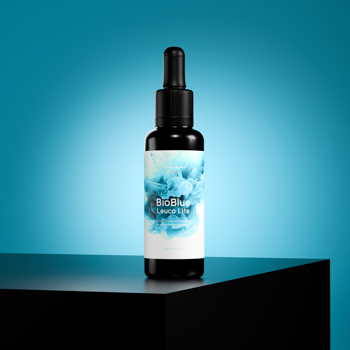 BioBlue Leuco Lite: Rapidly Absorbed Leucomethylene Blue w/ Litewater (Deuterium-Depleted Water) for Enhanced Brain & Mitochondrial Support | Wellness & Longevity Supplement | 1% Solution, USP Grade
