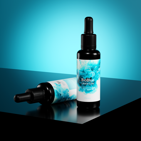 BioBlue Leuco Lite: Rapidly Absorbed Leucomethylene Blue w/ Litewater (Deuterium-Depleted Water) for Enhanced Brain & Mitochondrial Support | Wellness & Longevity Supplement | 1% Solution, USP Grade