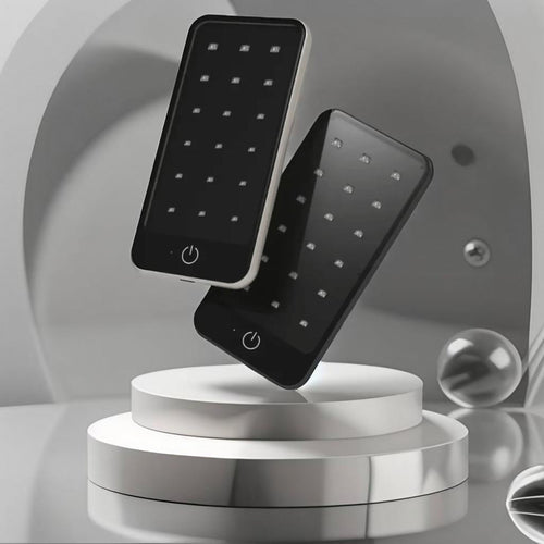 Sleek design of the Glow handheld red light therapy device by BioLight.