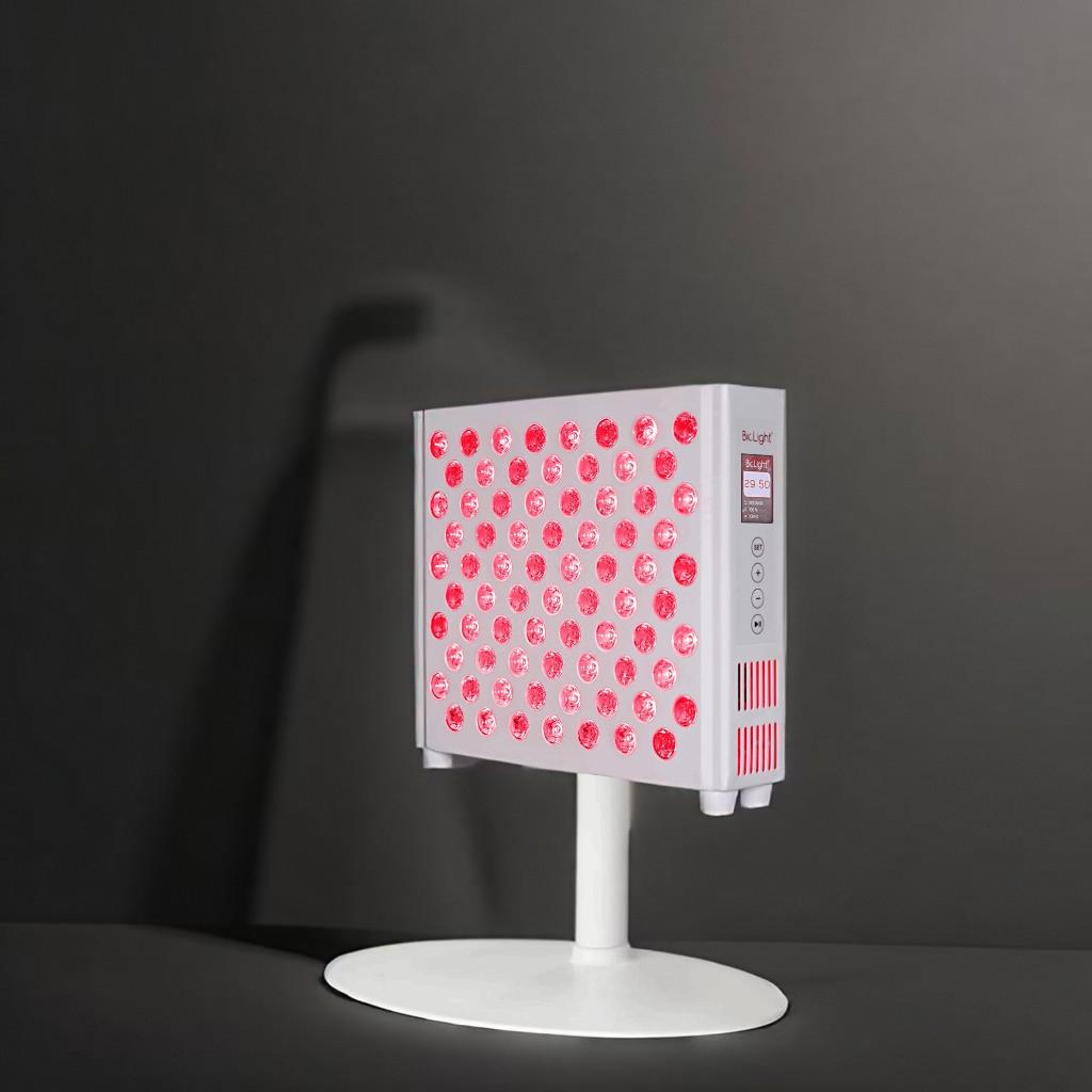 Red light therapy panel featuring BioLight's ReCharge technology for optimal skin treatments.