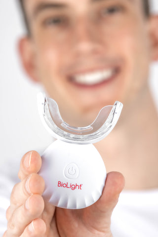 User testimonials regarding the Guardian device effectiveness in enhancing oral hygiene by BioLight.